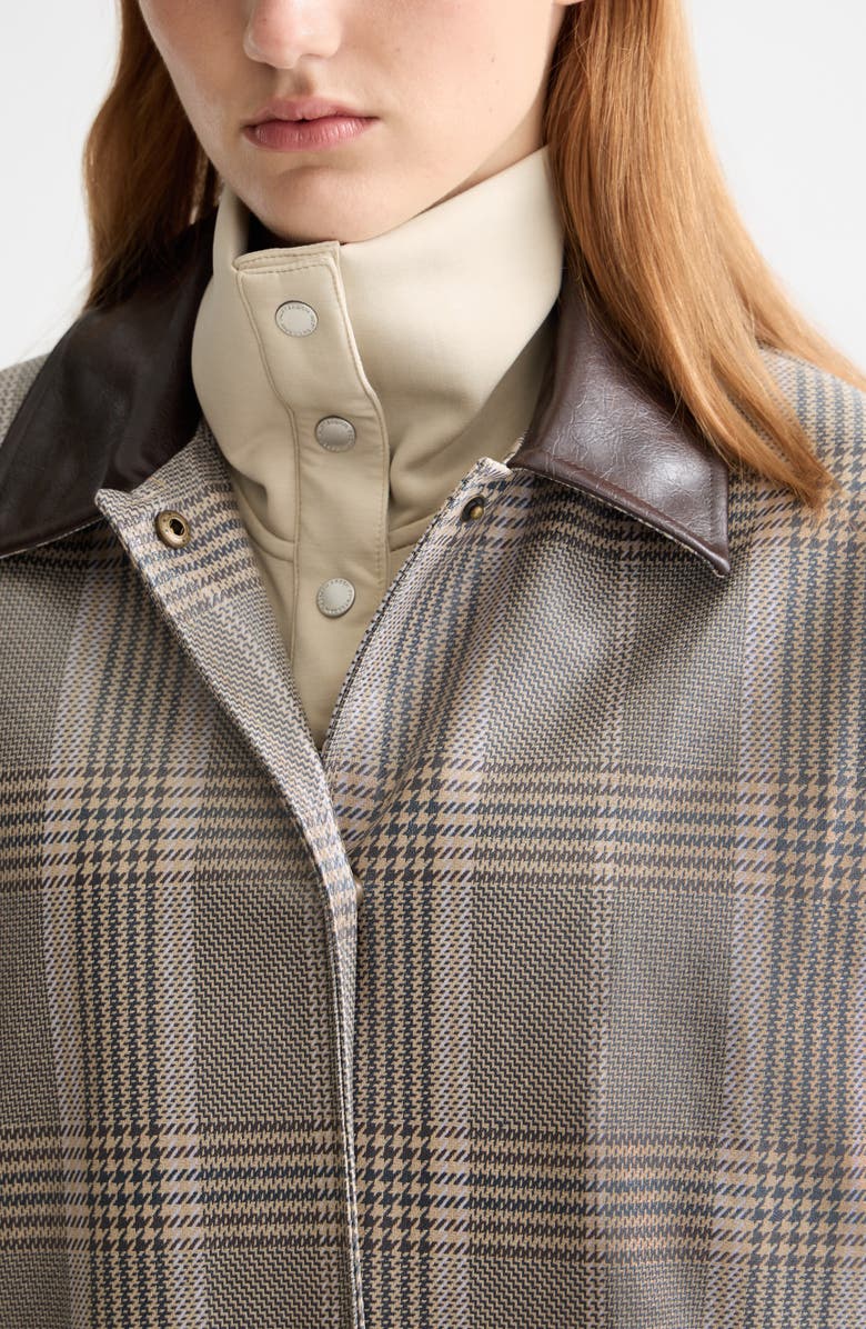 Scotch & Soda Coated Raincoat, Alternate, color, Plaza Taupe Check