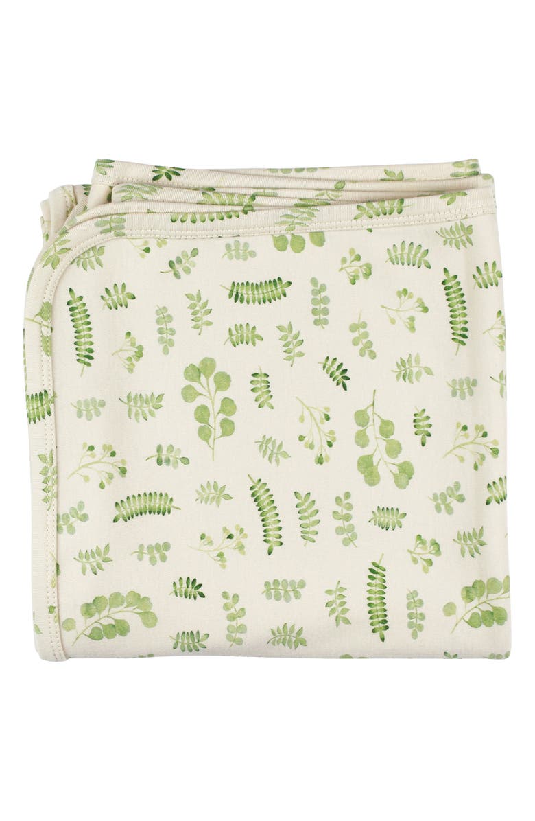 L'ovedbaby Organic Cotton Blanket, Main, color, Stone Botanica