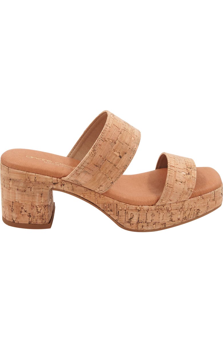 André Assous Cairo Platform Sandal, Alternate, color, Natural