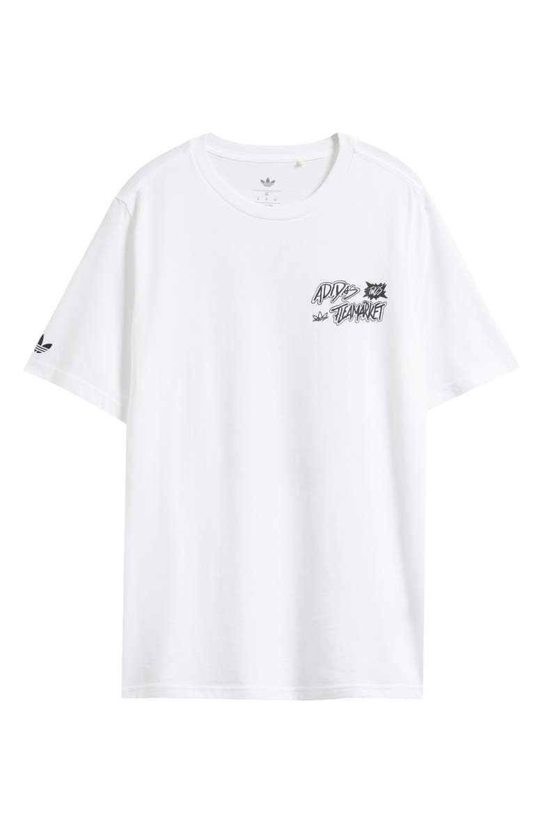 adidas Kids' Market Poster Cotton Graphic T-Shirt, Main, color, White