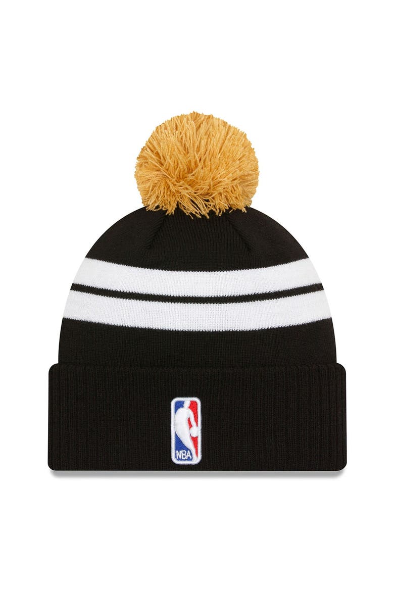 Men's New Era  Black Memphis Grizzlies 2023/24 City Edition Cuffed Pom Knit Hat, Alternate, color, Black