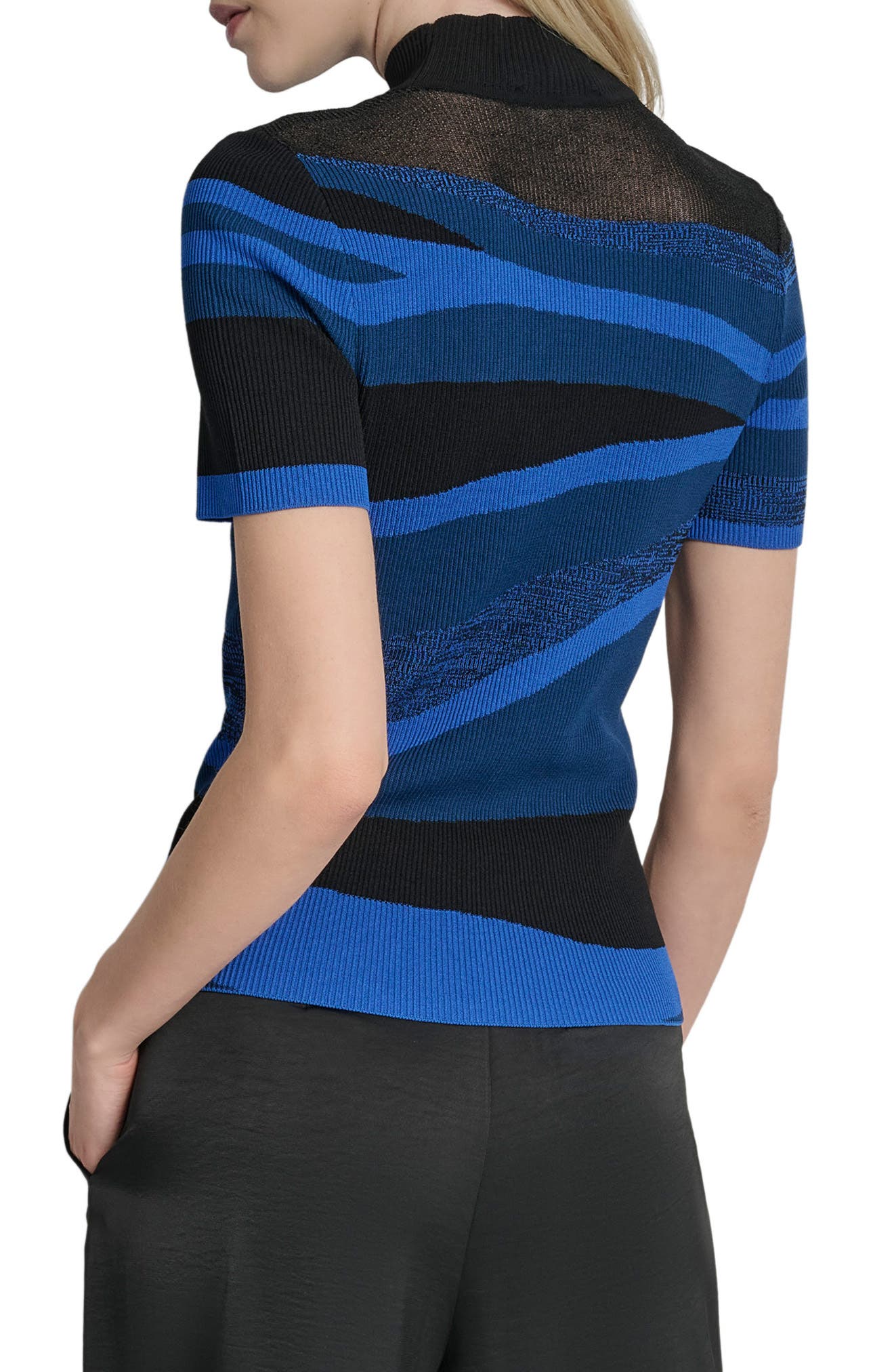 Colorblock Short Sleeve Sweater - image 2