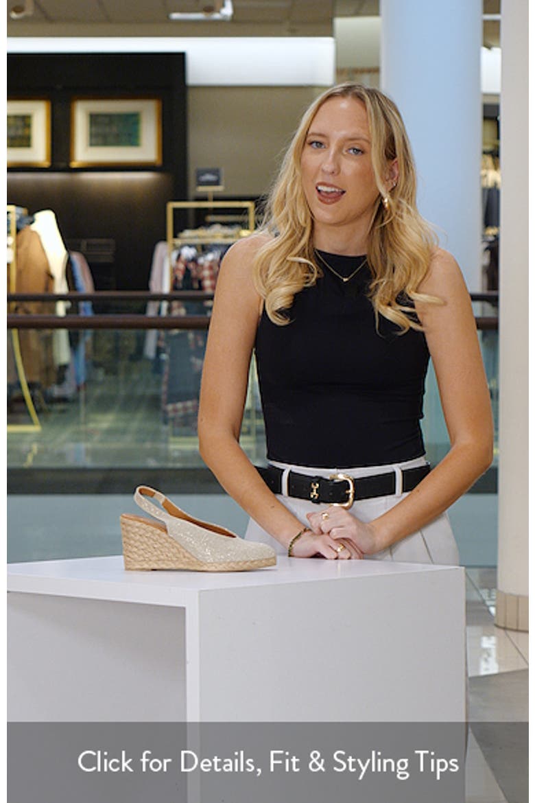 Pamala Slingback Espadrille Platform Wedge Pump video