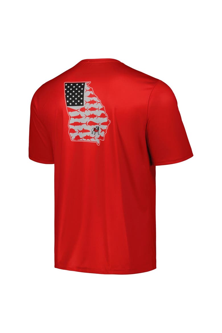 Men's Columbia Red Georgia Bulldogs Terminal Tackle Omni-Shade T-Shirt, Alternate, color, Red