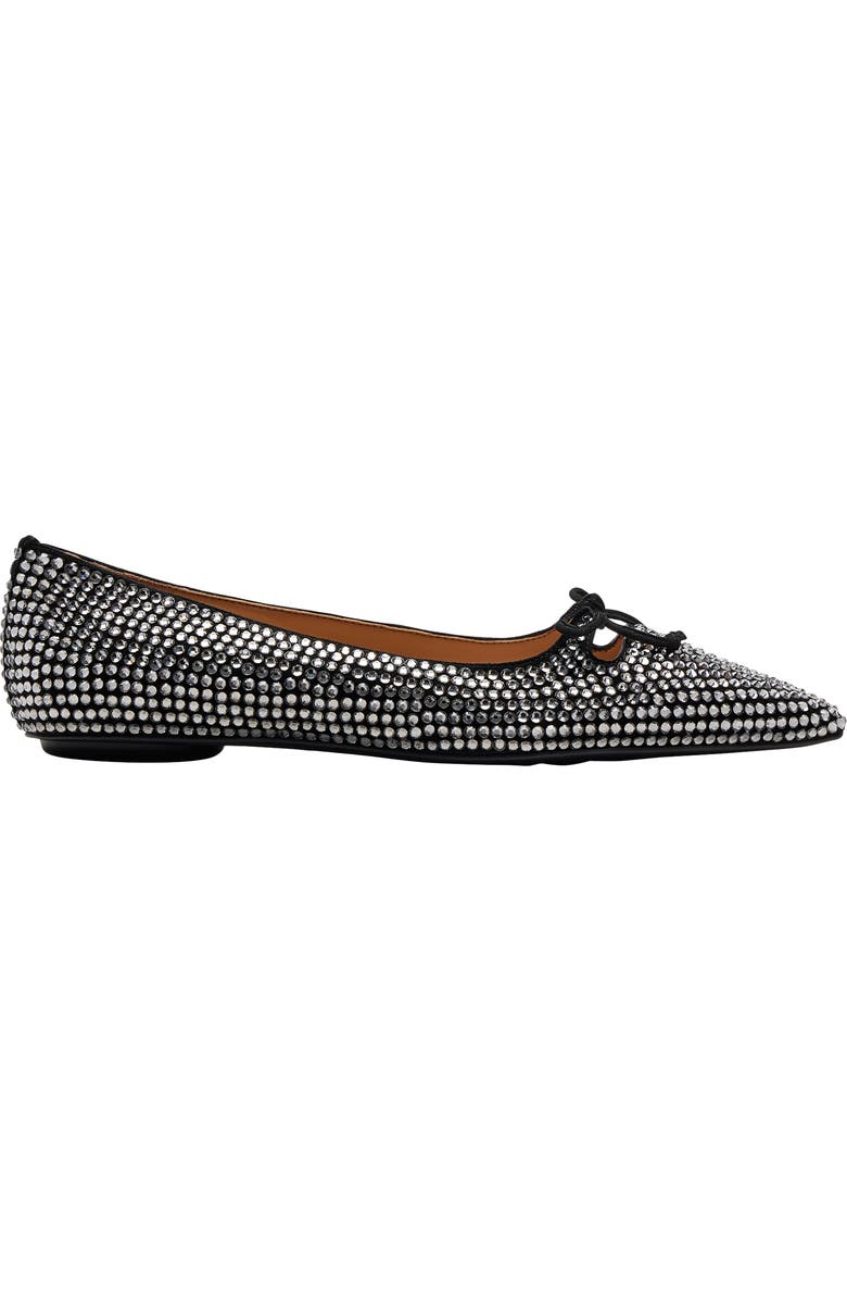 COACH Crystal Pointed Toe Flat, Alternate, color, Black