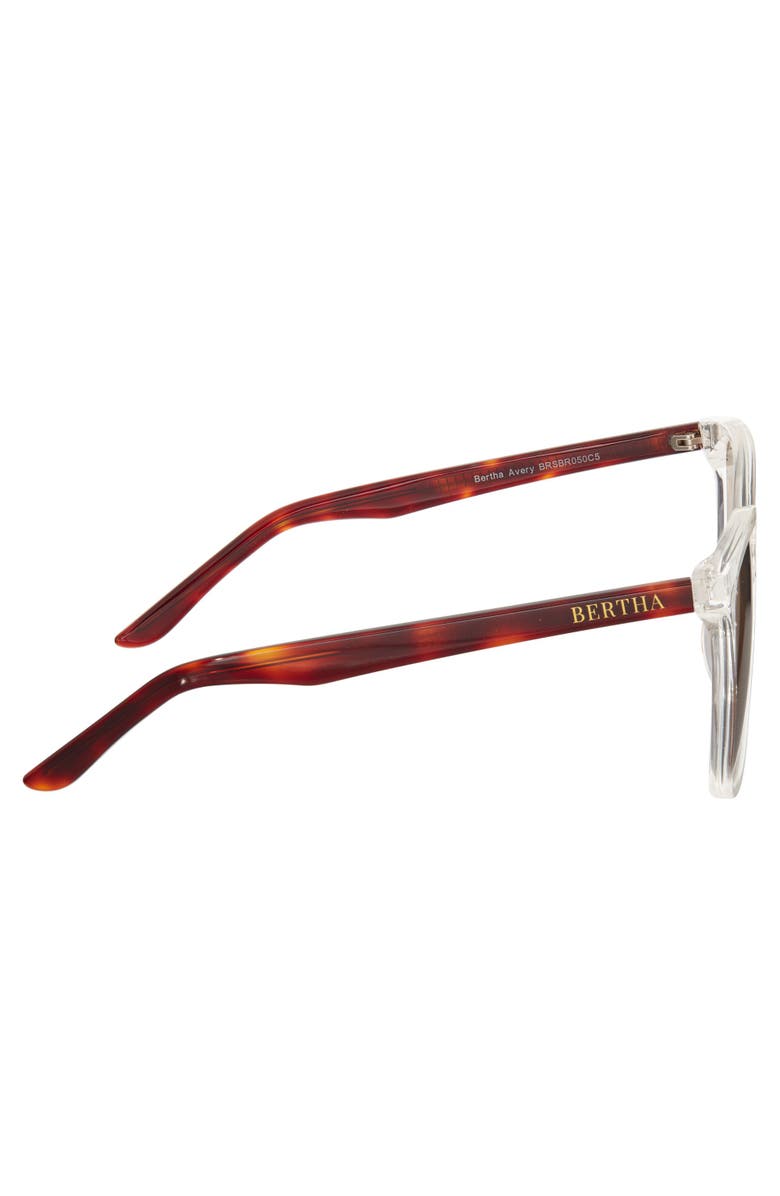 BERTHA Avery Polarized Sunglasses, Alternate, color, Clear/Brown