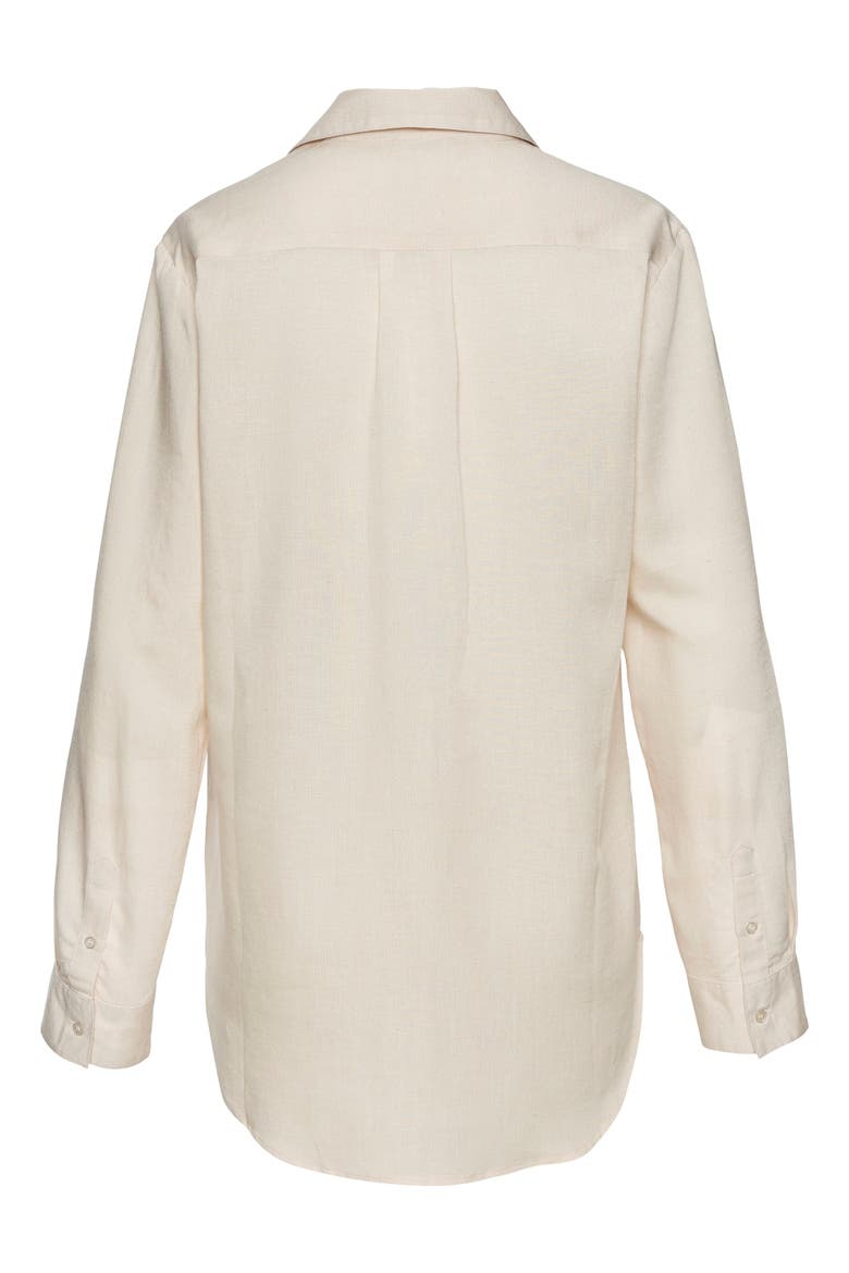 Button Down Blouse, Alternate, color, Natural