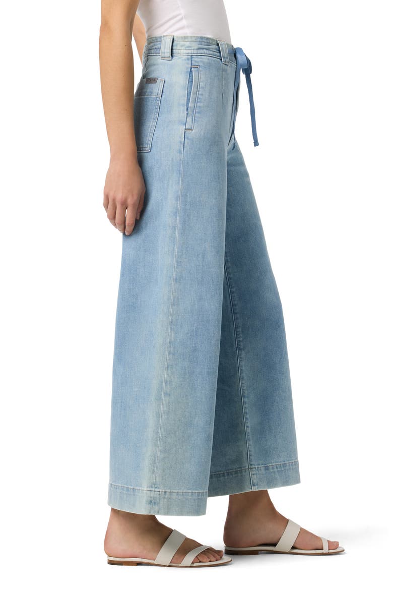 Tie Front Wide Leg Jeans, Alternate, color, ELEANOR