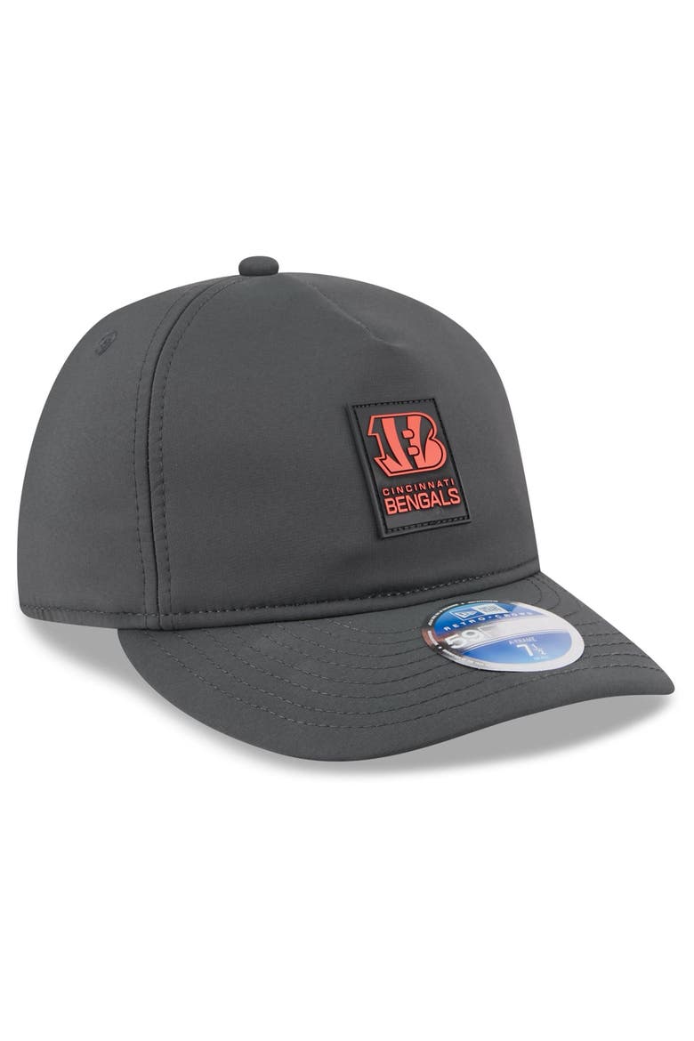 Men's New Era Charcoal Cincinnati Bengals 2025 Sideline Cold Weather Retro Crown 59FIFTY Fitted Hat, Alternate, color, Charcoal