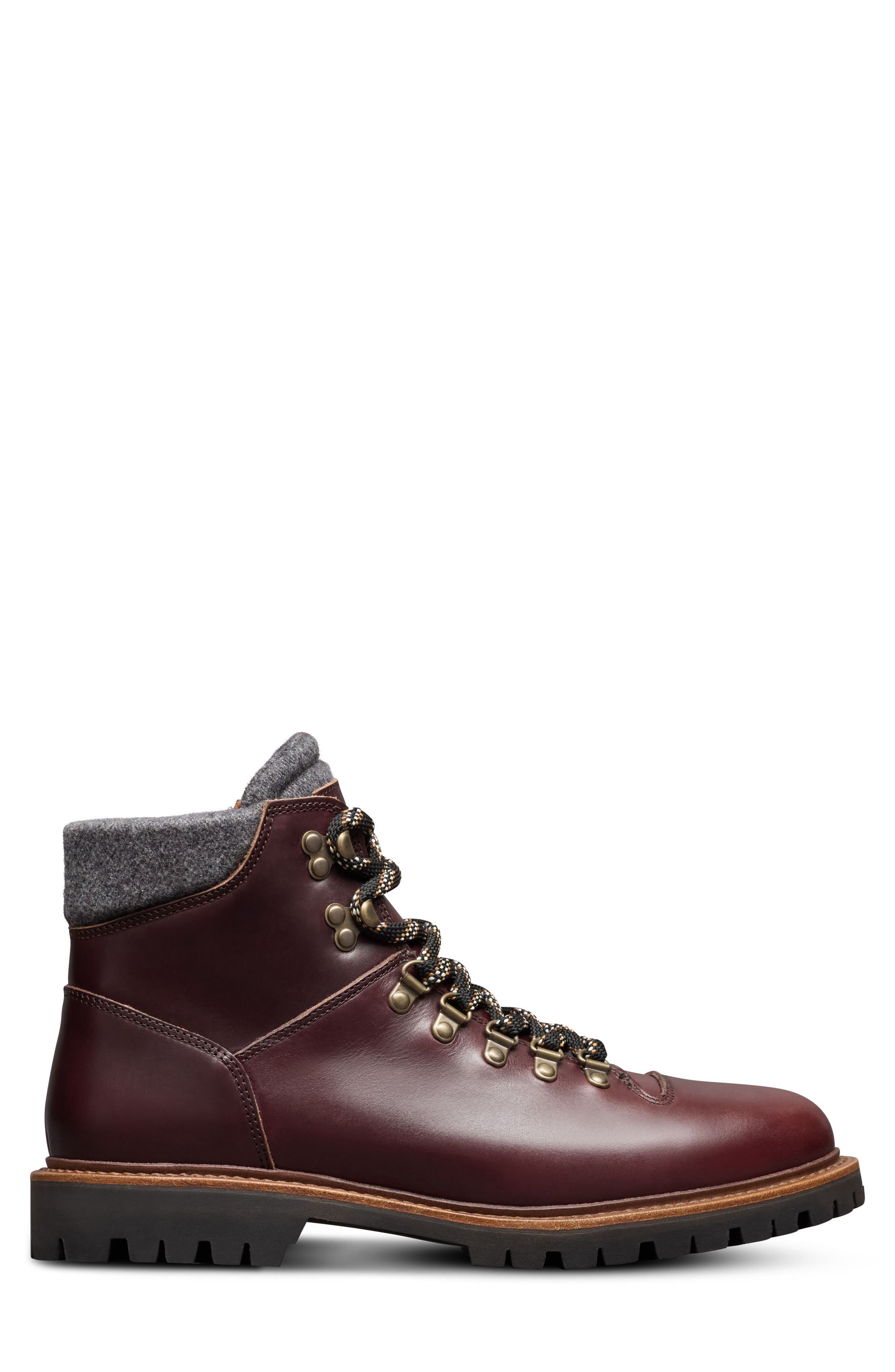 Allen Edmonds Whistler Waterproof Hiker Boot, Alternate, color, Burgundy