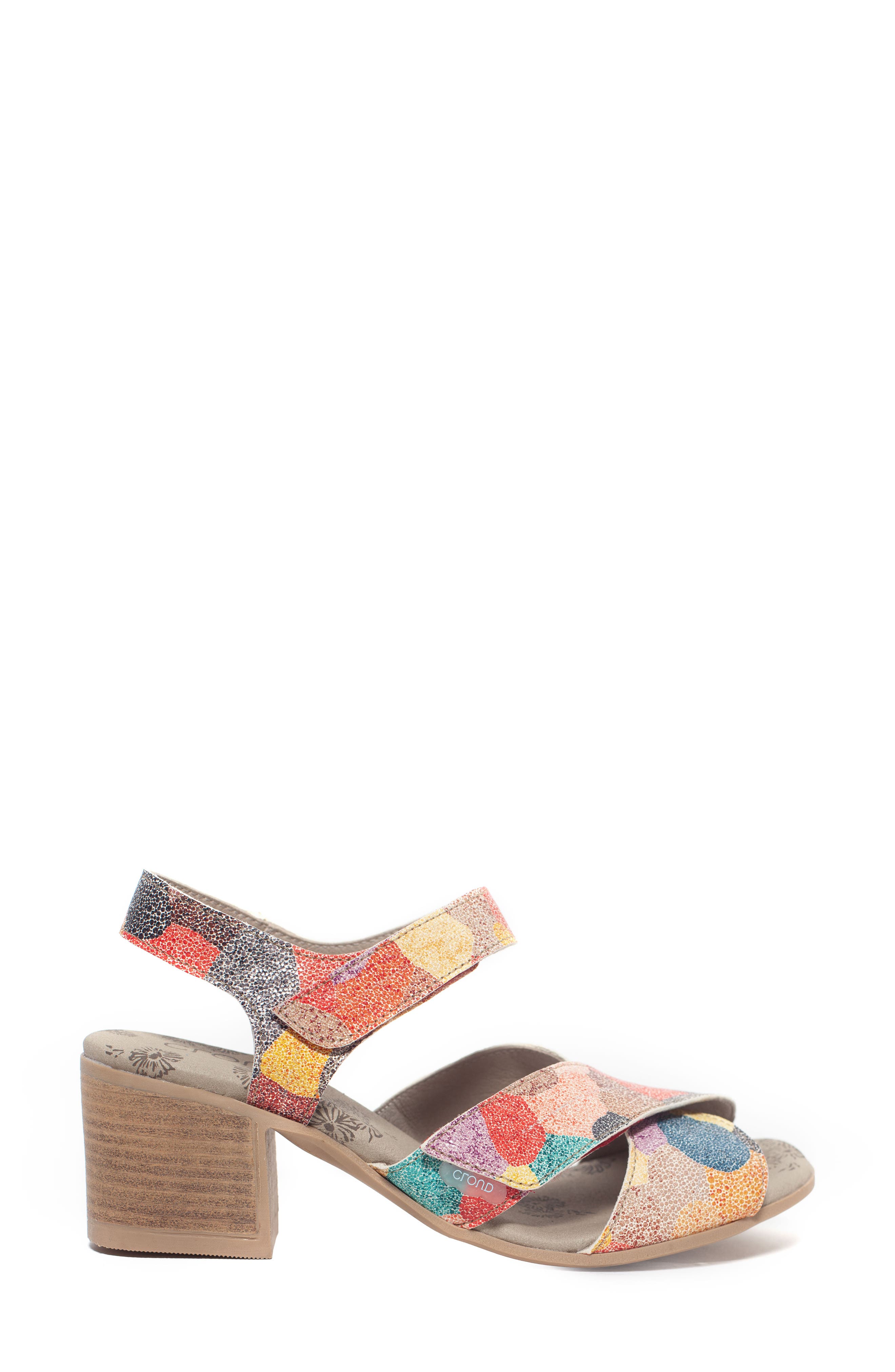 Shine Block Heel Sandal, Alternate, color, FIRE CLOCHS