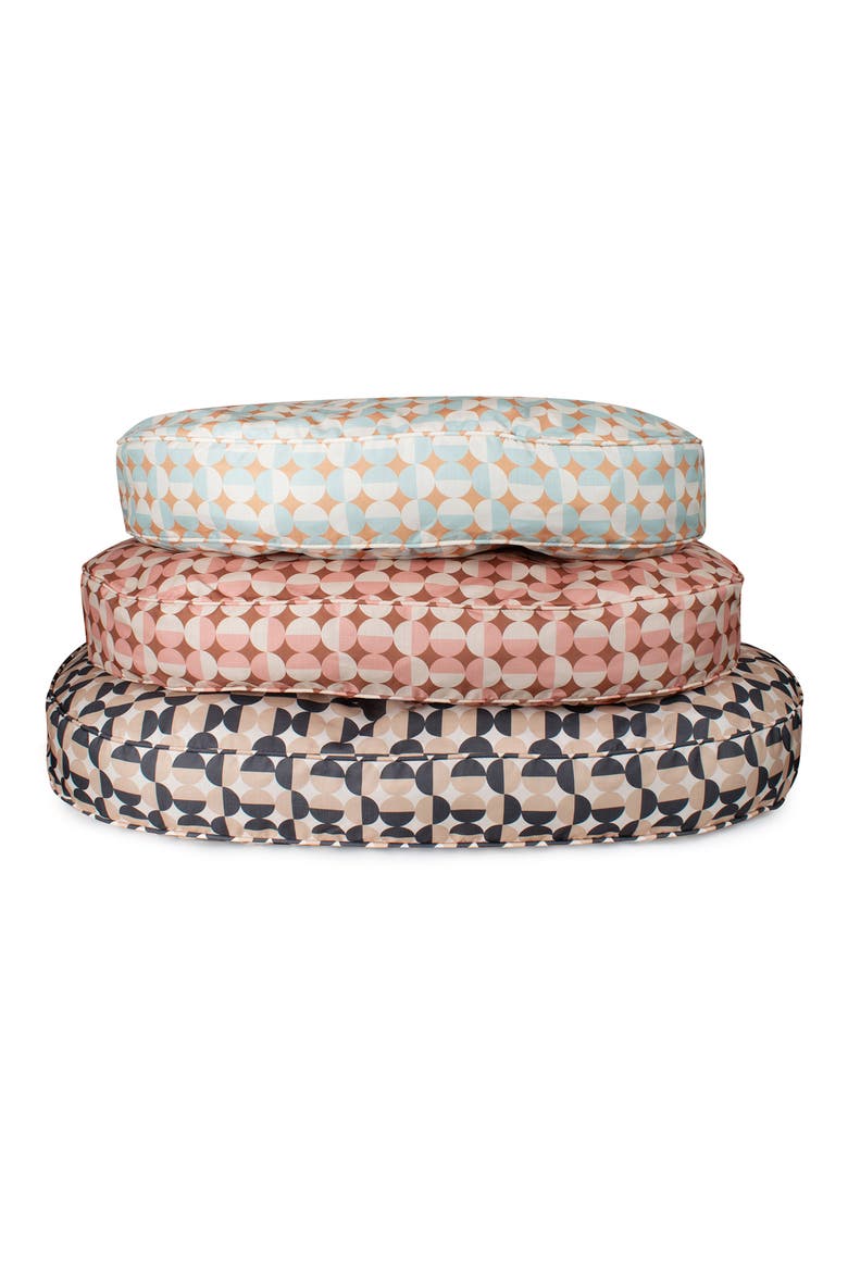 Geo Oval Lounger Pet Bed, Alternate, color, ROSY