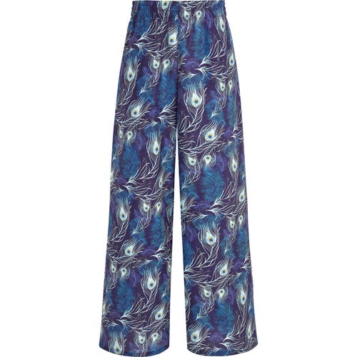 Shop Vilebrequin Flowy Silk Pants In Minuit