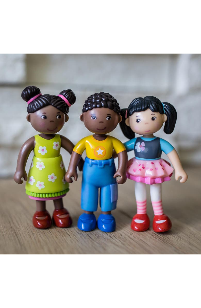 HABA Little Friends Naomi - 3.75" Girl Dollhouse Toy Figure with Pig Tails, Alternate, color, Multi