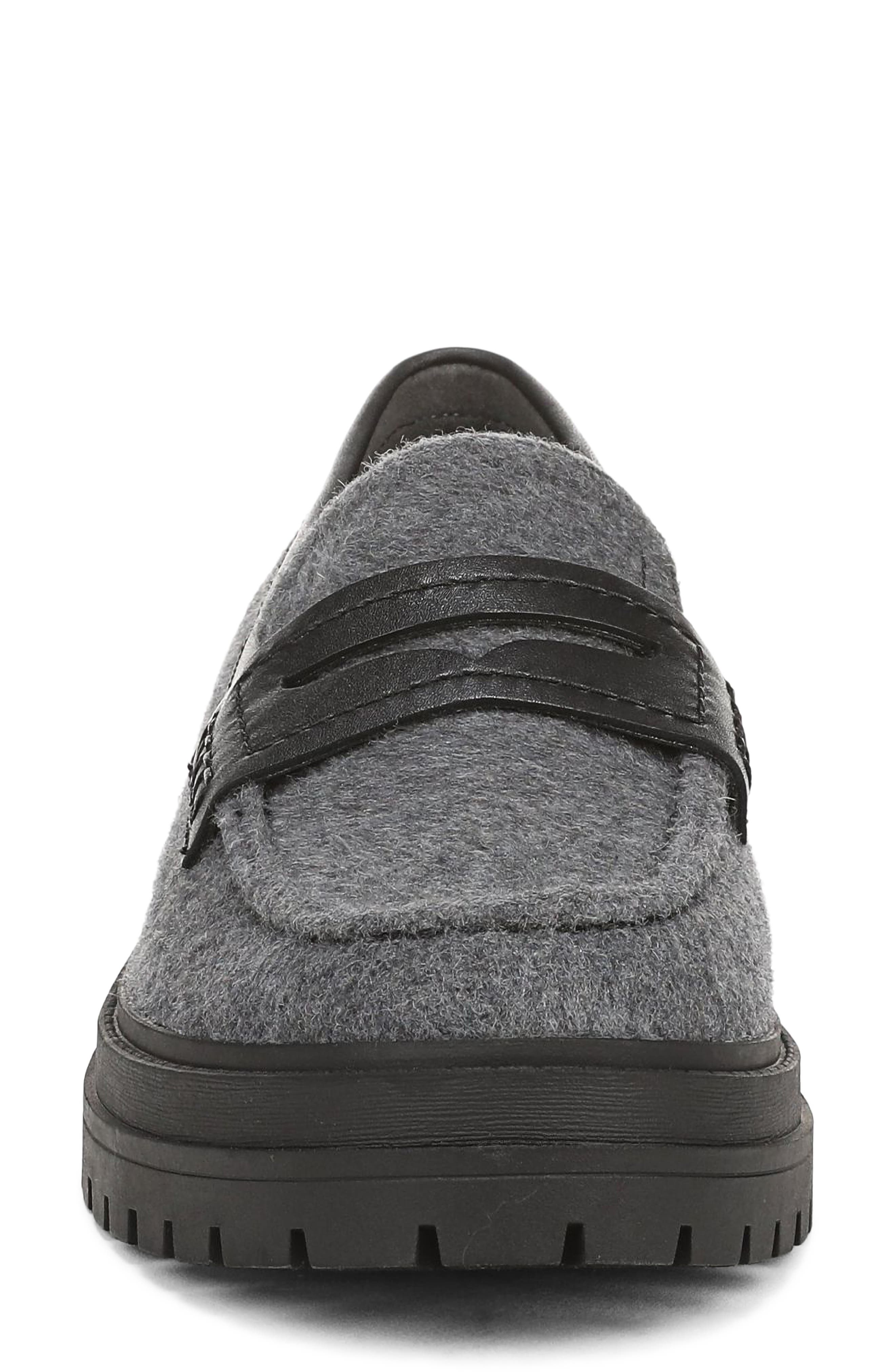 Georgia Loafer, Alternate, color, DARK GREY WOOL
