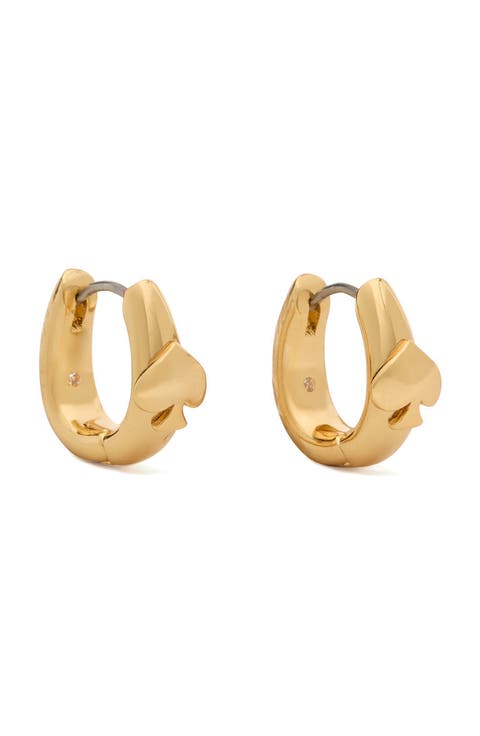 so spade huggie hoop earrings