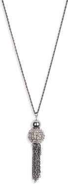 Kenneth Jay Lane Pavé Tassel Pendant Necklace