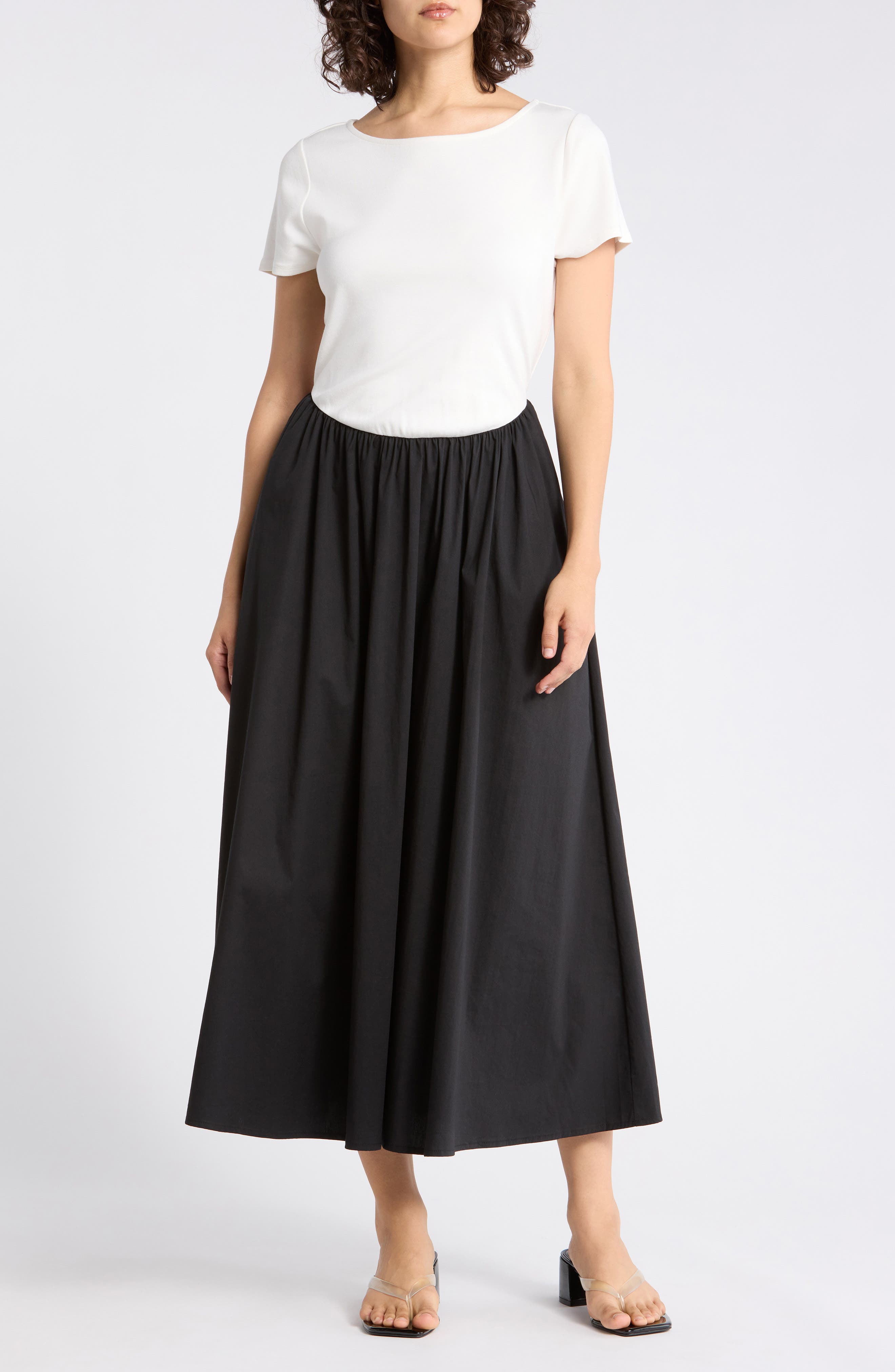 Mixed Media Midi Dress