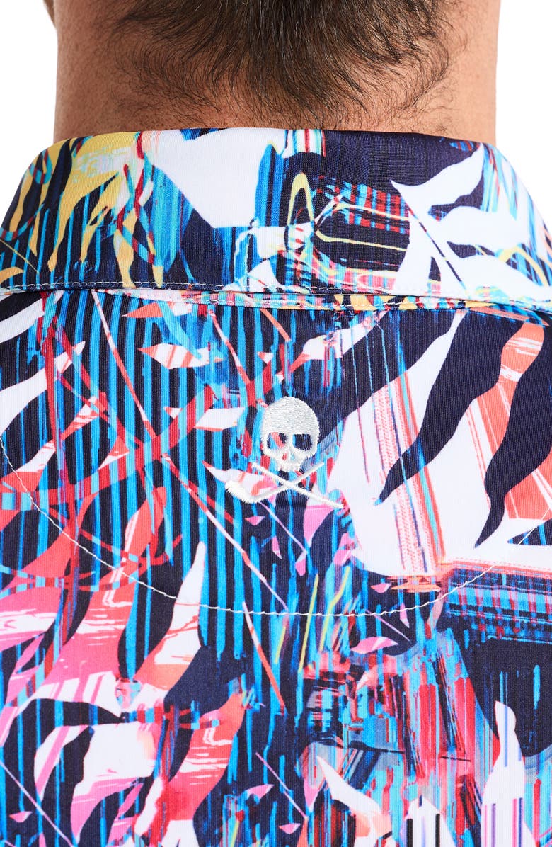 Robert Graham Palm Dreams Performance Golf Polo, Alternate, color, Blue Multi