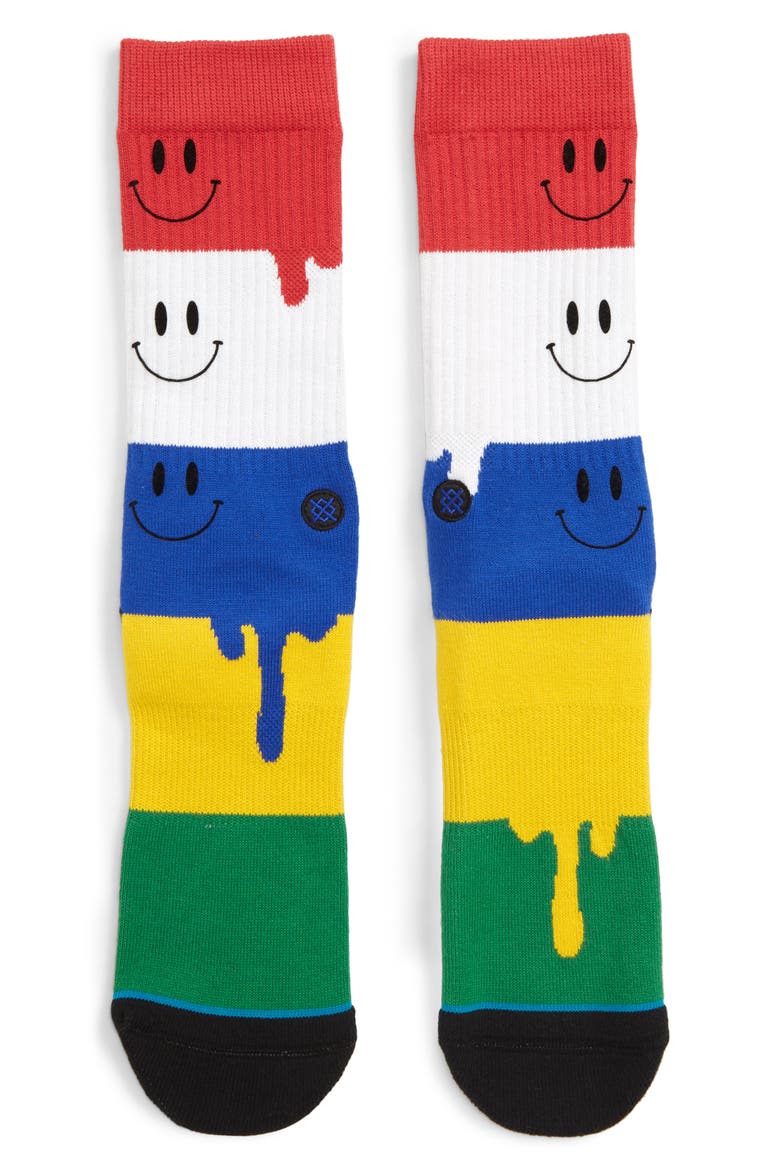 Face Melter Crew Socks, Main, color, MULTI COLOR