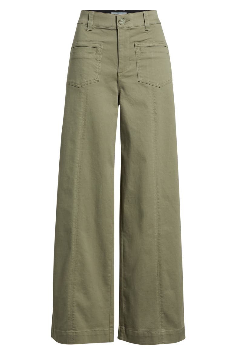 Skyrise Patch Pocket Wide Leg Pants, Alternate, color, LAUREL OAK