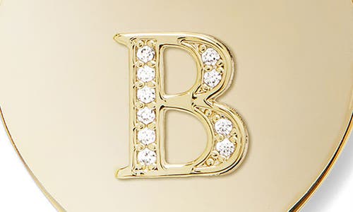 Melinda Maria Love Letters Initial Heart Medallion Necklace In Gold B