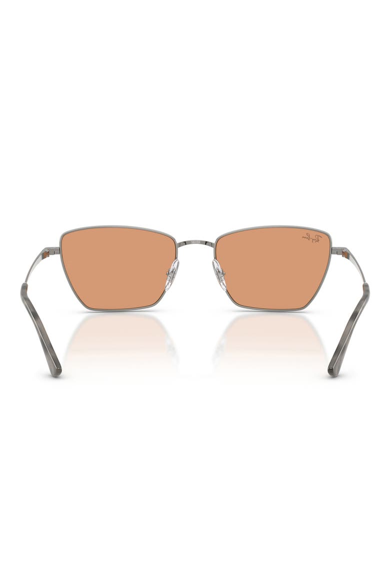 53mm Cat Eye Sunglasses, Alternate, color, GUNMETAL / ORANGE