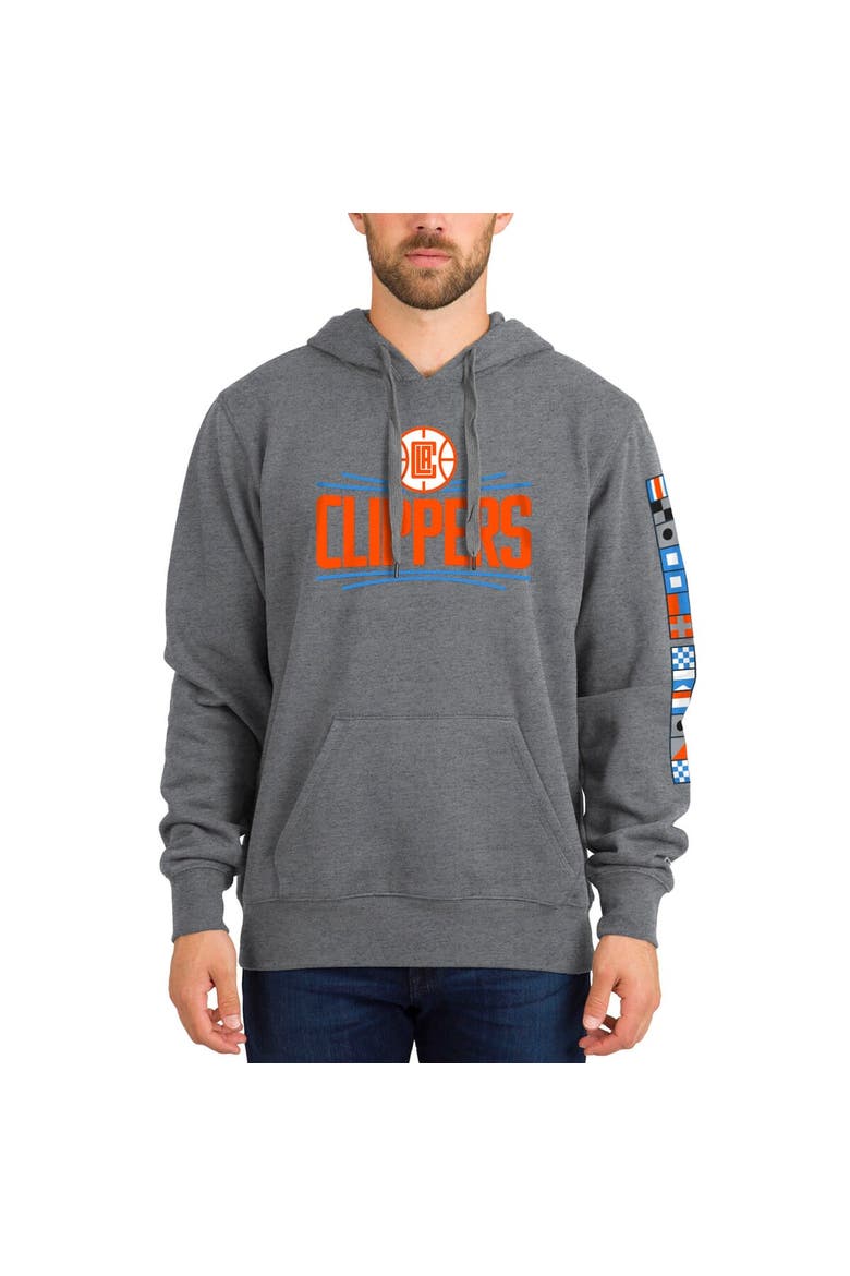 Men's New Era Gray LA Clippers 2021/22 City Edition Pullover Hoodie, Alternate, color, Gray