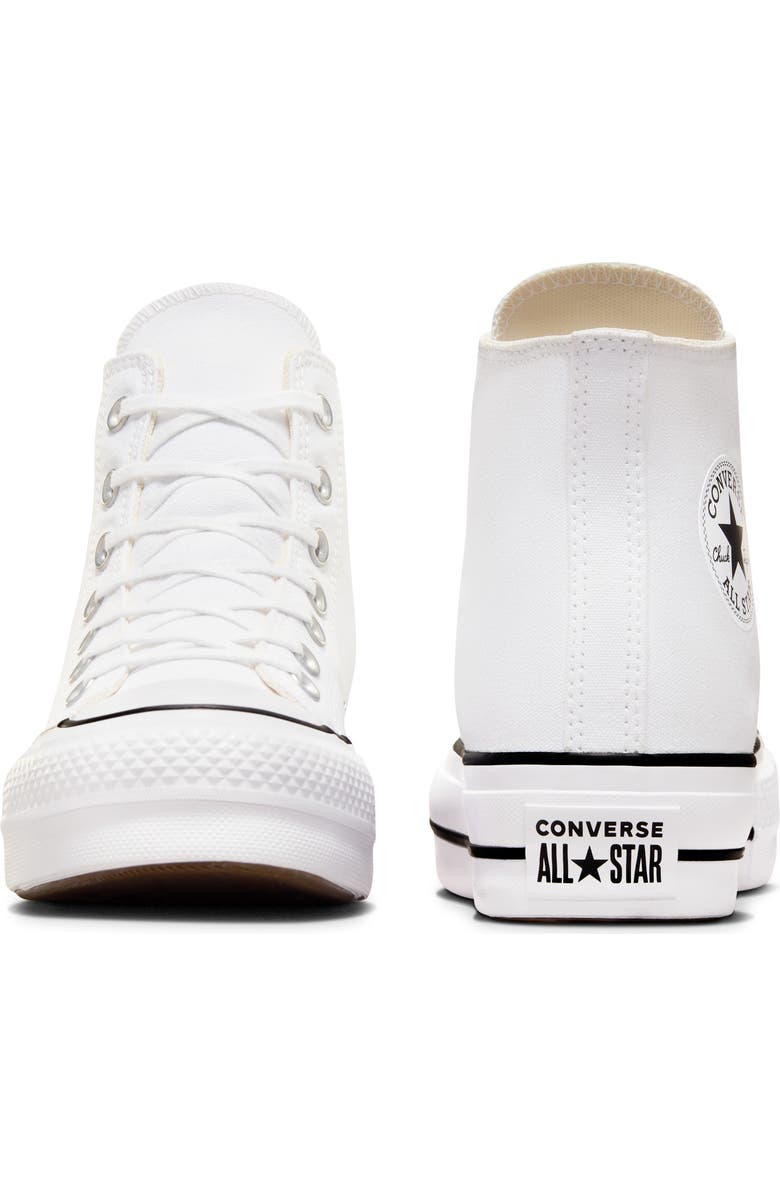 Converse Chuck Taylor<sup>®</sup> All Star<sup>®</sup> Lift Mid Top Sneaker, Alternate, color, White/ Black/ White