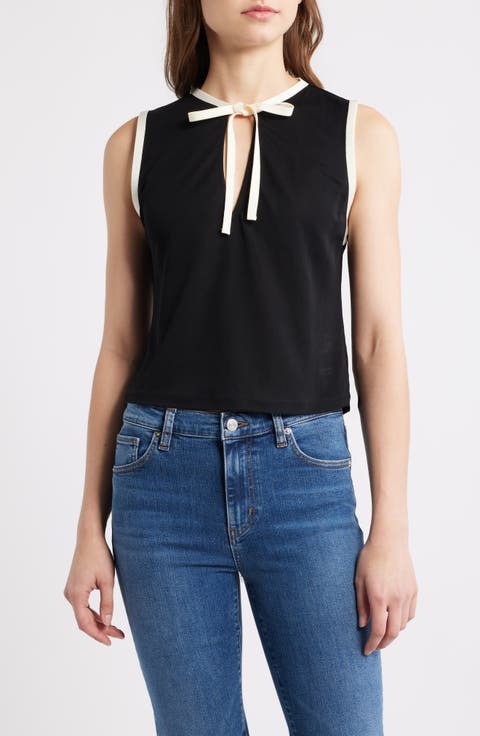 The Keyhole Tie Knit Tank