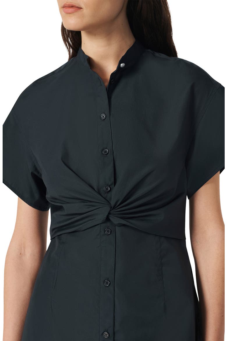 Gretchen Cotton Poplin Shirtdress, Alternate, color, BLACK