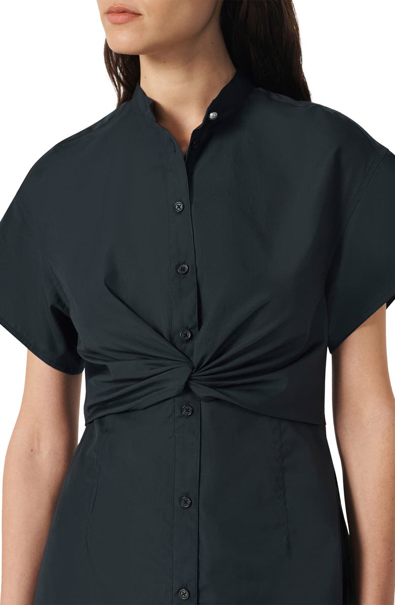 rag & bone Gretchen Cotton Poplin Shirtdress, Alternate, color, Black