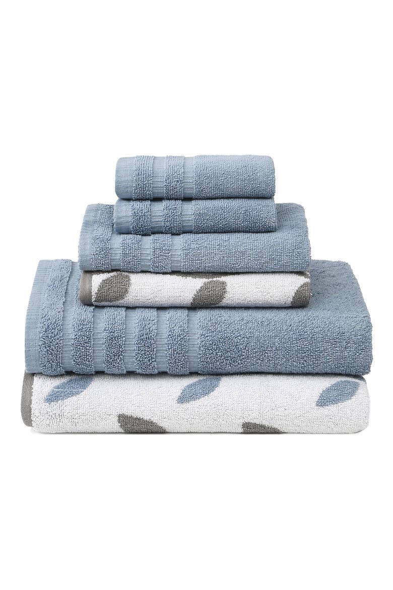 Yard Dyed 6-Piece Towel Set, Main, color, BLUE