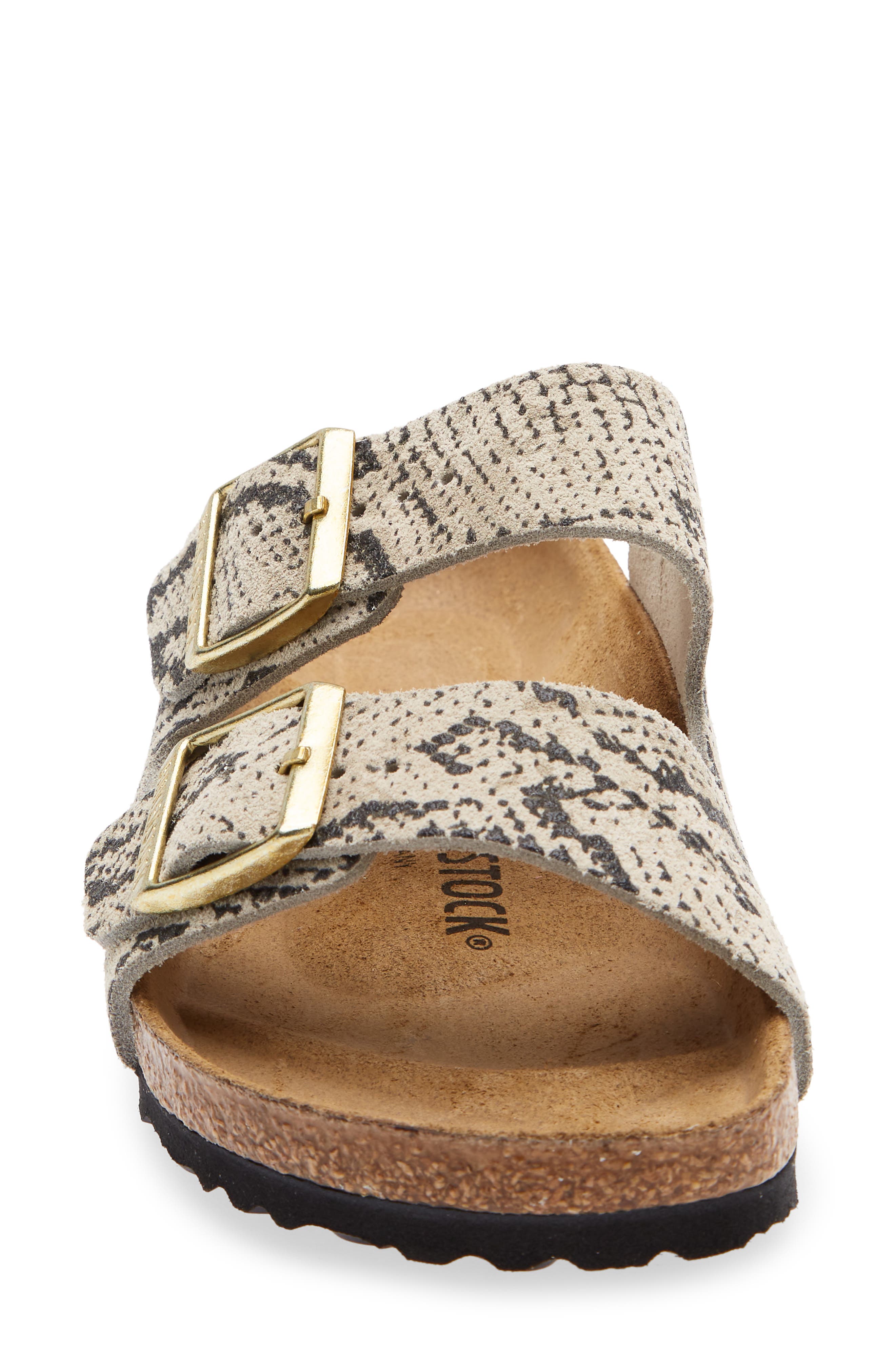 Arizona Snakeskin Embossed Slide Sandal, Alternate, color, OYSTER SNAKE