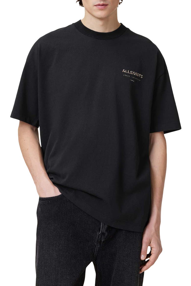 Underground Oversize Graphic T-Shirt, Main, color, BLACK/LEOPARD