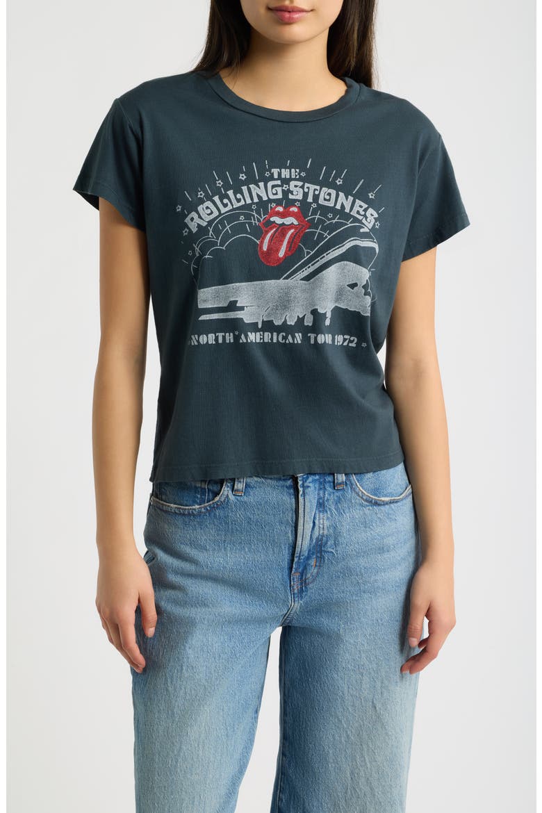 The Rolling Stones Plane Graphic Tee, Main, color, VINTAGE BLACK