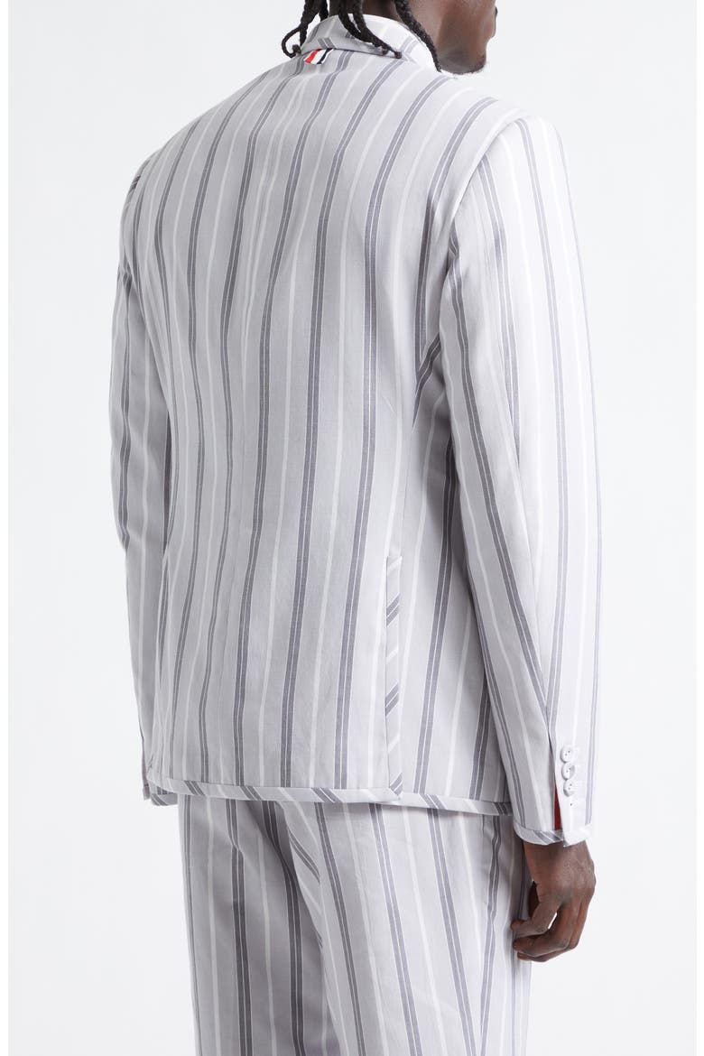 Madras Repp Stripe Cotton Sport Coat, Alternate, color, MEDIUM GREY