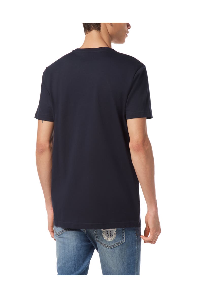 T-Shirt Round Neck Ss Crest Men, Alternate, color, navy
