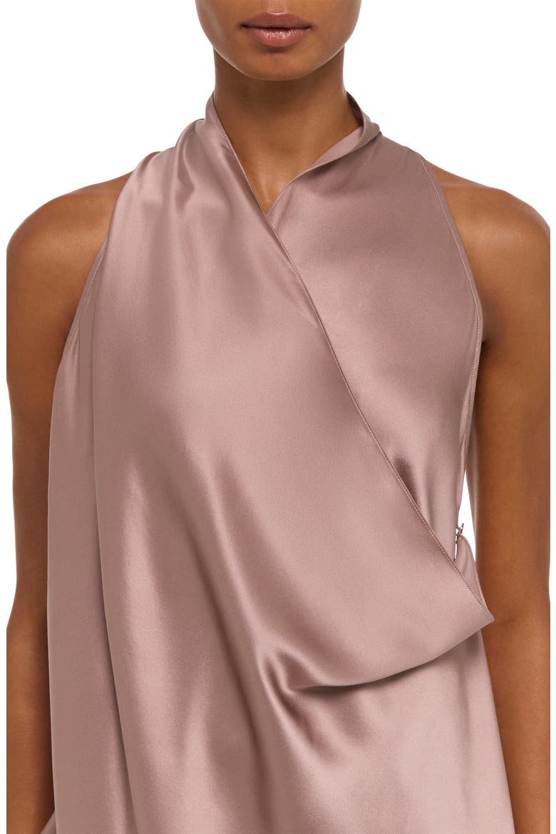 Drape Sleeveless Silk Top, Alternate, color, TEA ROSE