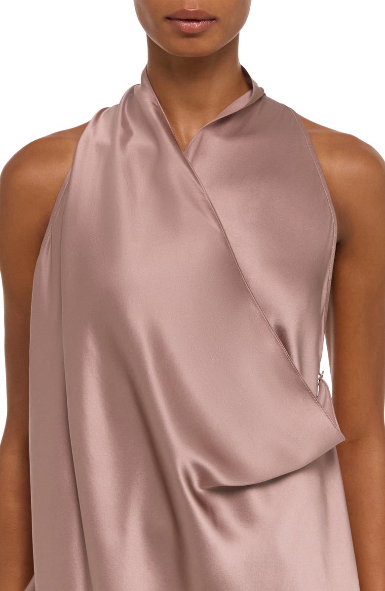 Helmut Lang Drape Sleeveless Silk Top, Alternate, color, Tea Rose