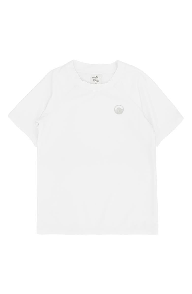 Feather 4 Arrow Kids' UPF 50+ Short Sleeve Rashguard, Main, color, White