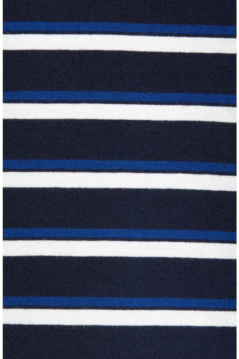 Longline Crewneck T-Shirt, Alternate, color, BLUE STRIPE