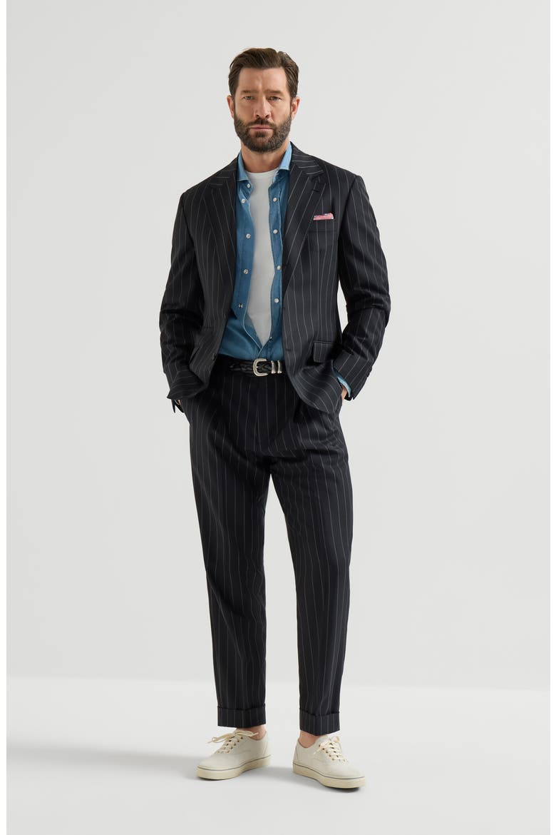 Virgin wool trousers, Alternate, color, Black
