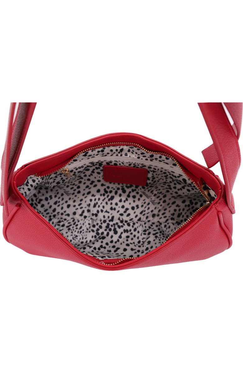 Mali + Lili Marissa Bow Recycled Vegan Leather Shoulder Bag, Alternate, color, Red