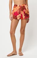 LSPACE Rio Linen Cover-Up Drawstring Shorts