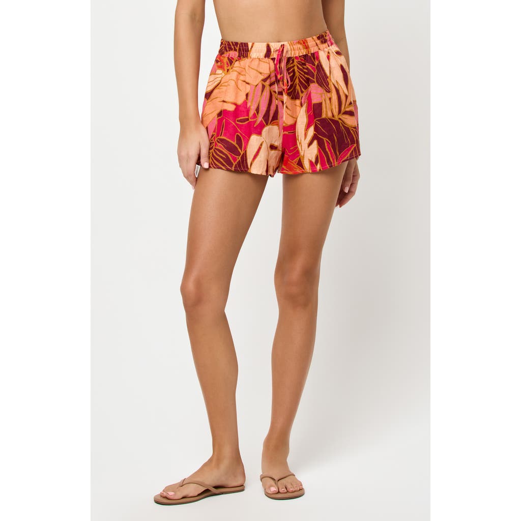 L*space Lspace Rio Linen Cover-up Drawstring Shorts