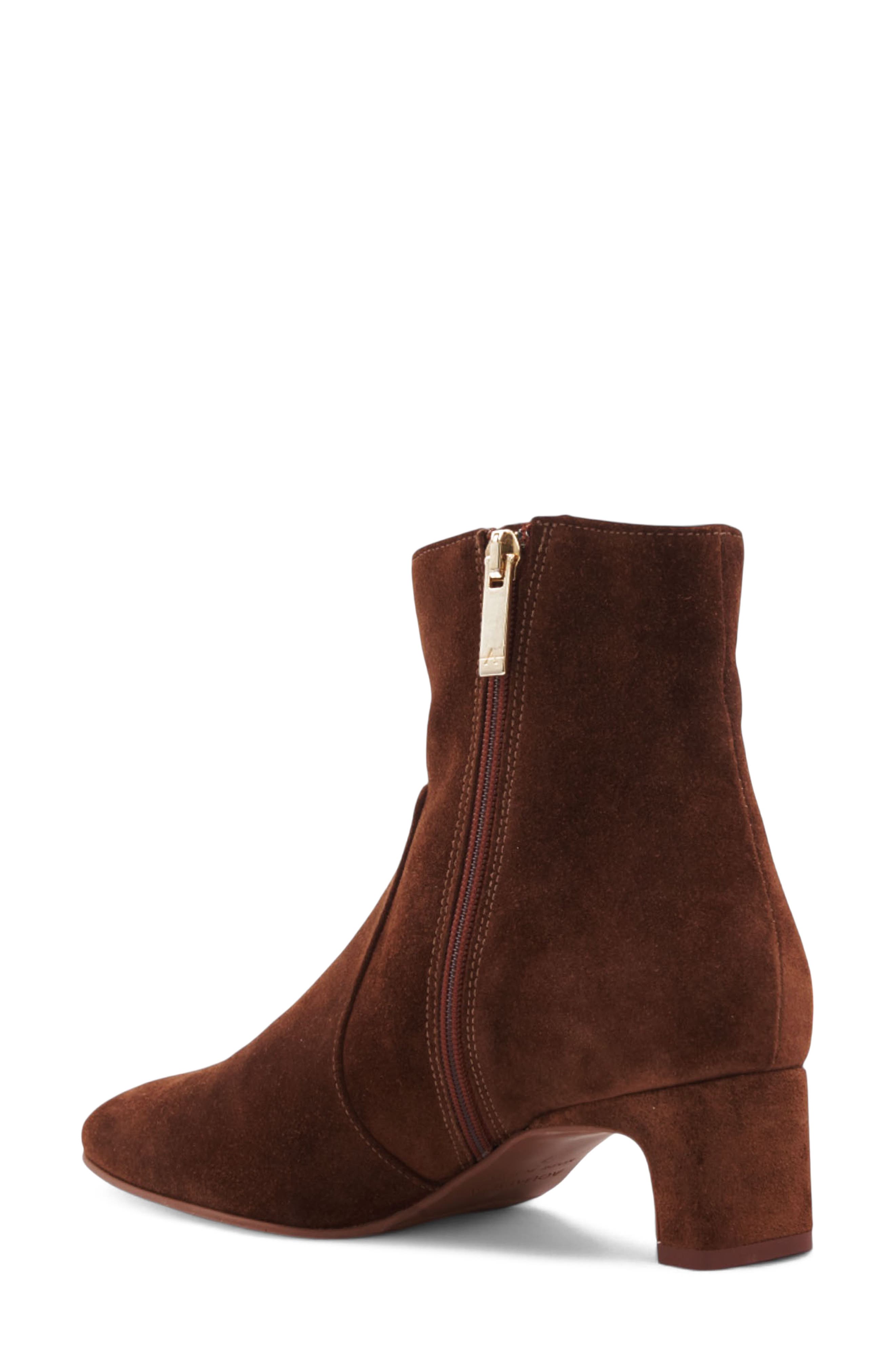 Aquatalia Siela Weatherproof Bootie, Alternate, color, Brandy Suede