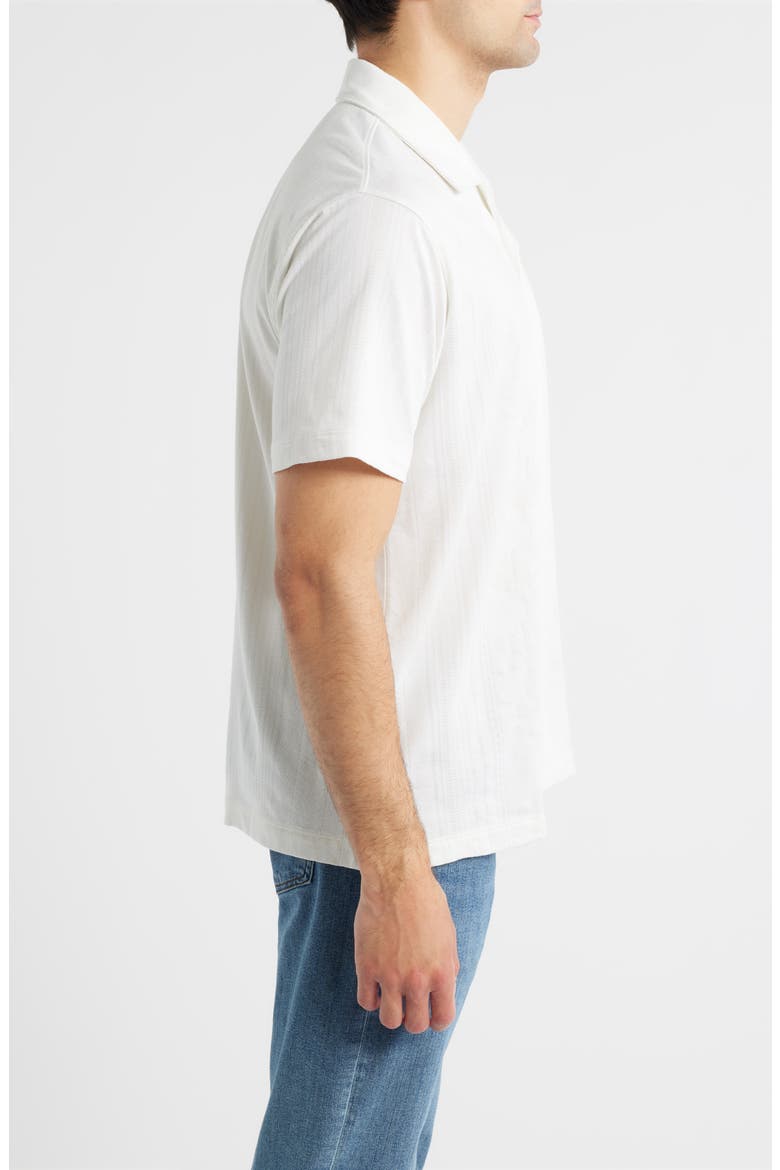 Palm Fresco Beach IslandZone® Button-Up Camp Shirt, Alternate, color, COCONUT