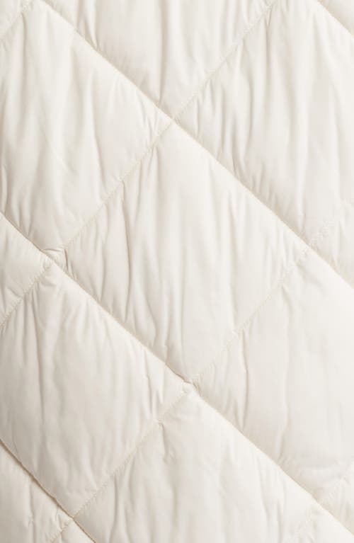 Sam Edelman Hooded Quilted Coat In White