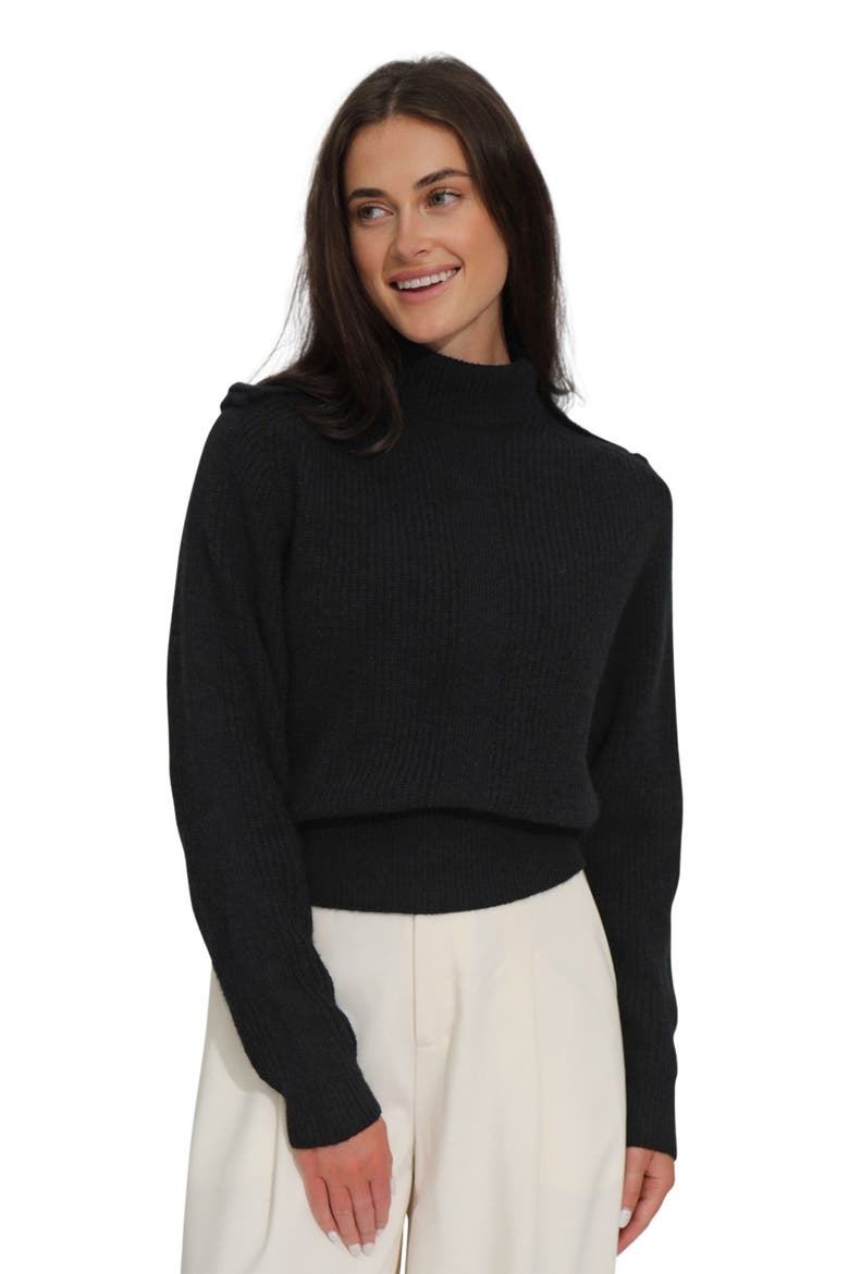 Lost & Found Knitted Sweater, Alternate, color, Black